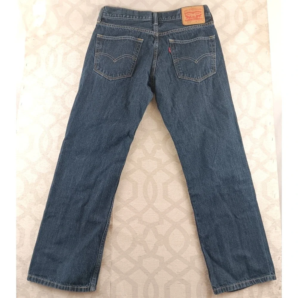 Levi Strauss 559 Jeans‎ Mens W32 L30 Relaxed Fit Dark Wash Denim